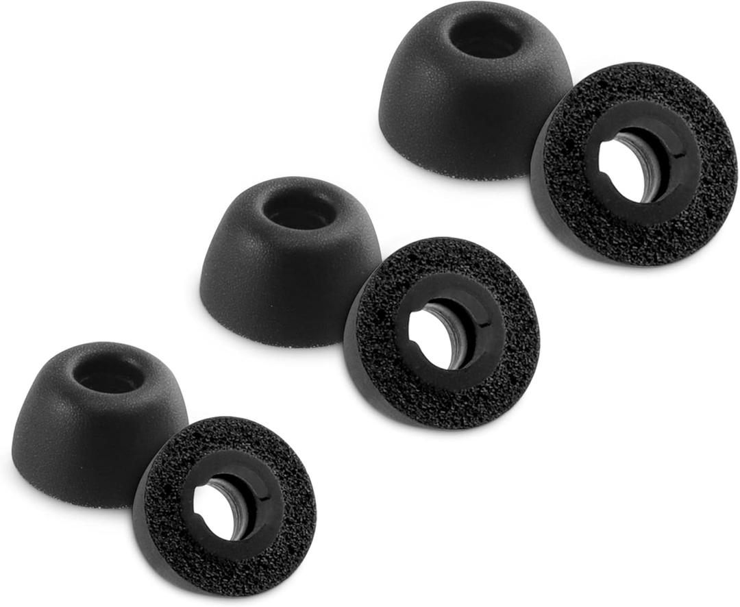 Replacement Foam Ear Tips for bmani T16 / occiam T17 / TAGRY X08 Wireless Earbuds, Ultimate Comfort, 3 Pairs (S/M/L, Black)