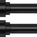 HEI! DEAR 2 Pack Black Curtain Rods for Windows 28 to 48 Inch (1.5-5ft), 1 Inch Adjustable Curtain Rod,Heavy Duty Curtains Rod, Thicken Sturdy Drapery Rods, Matte Black,30"-58"