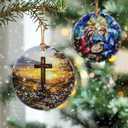 Christmas Ornament, Christian Cross Ornaments, Xmas Decor, Christmas Tree Ornaments, Xmas Decorations for Tree, Holiday Ornament, Gift Ideas, Christian Gifts, Religious Gifts (Cross Design 4)