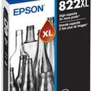 EPSON 822 DURABrite Ultra Ink High Capacity Black Cartridge (T822XL120-S) Works with WorkForce Pro WF-3820,3823, 4820, 4830, 4833, 4834