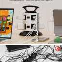 Power Strip Tower with 6 Outlets, 4 USB-A & 2 USB-C Ports, 1875W/15A Heavy Duty Charging Station for Multiple Devices, Plug Tower with 6ft Extension Cord, for Home, Office, Dorm