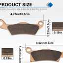 Front and Rear Brake Pads for Can-Am Outlander 450 500 570 650 700 800 850 1000 1000R Max PRO HD5 HD7 2013-2024 705601014 705601015 715900248 715900249
