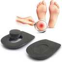 Orthopedic Heel Supports for Heel Pain Relief Heel Cups for Plantar Fasciitis & Heel Spurs Shock Absorbing Heel Pads for Men & Women (Small, Gray)
