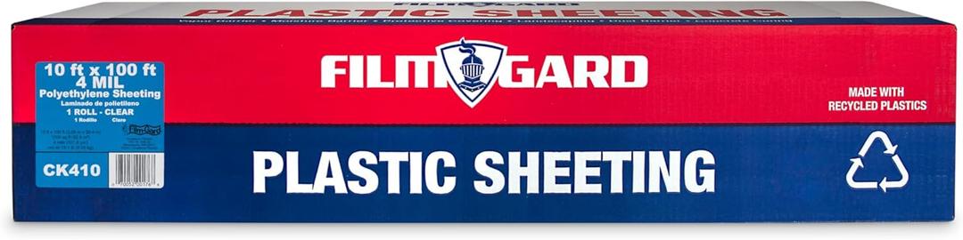 625922 Construction Plastic Sheeting 10' Width X 100' Length X 4 mil thick, Clear