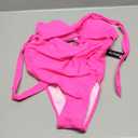 AI'MAGE Women's Sexy One Piece Swimsuit Tummy Control Criss Cross Bathing Suit Push Up Swimsuits V Neck Cutout Swimwear 2025 (Medium, Hot Pink)