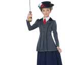 California Costumes Girl's English Nanny Costume Small (Gray/Navy)