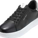 Cole Haan Women's Grand Crosscourt Joy Platform Sneakers (6.5 Wide, Black/Silvr Metalc)