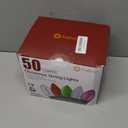 C9 Christmas Lights Outdoor, 50 FT 50 LED Vintage Warm White C9 String Lights Connectable for Christmas Tree Roofline Patio Garden Backyard Holiday Party Indoor Outdoor Decoration, Green Wire