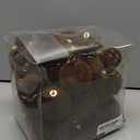 36pcs Velvet Ornaments for Christmas Trees, Flocked Christmas Balls Sets Assortment for Xmas Tree Holiday Decor (Brown)