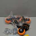 3 Inch Caster Wheels, Casters Set of 4, Heavy Duty Casters with Brake 1000 Lbs, Locking Industrial Swivel Top Plate Casters Wheels for Furniture and Workbench Cart(Two Hardware Kits Include)