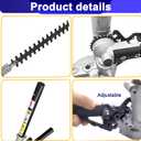 16" Hedge Trimmer Attachment,12 Angle Positon fits for most brands pole saw attachment Trimmerhead,brushcuterhead,powerhead and Lithium-ion Multi Head System (Black)