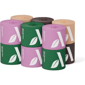 100% 3-ply Bamboo Toilet Paper, Unscented, 12 Rolls, 350 Sheets Per Roll,, Plastic-Free, Green