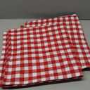 CARRIE HOME Red and White Christmas Decor Buffal Plaid Pillow Covers 18x18 Set of 2, Red Christmas Checkered Gingham Pillow Covers 18 x 18, Farmhouse Xmas Decor Outdoor Throw Pillows for Porch