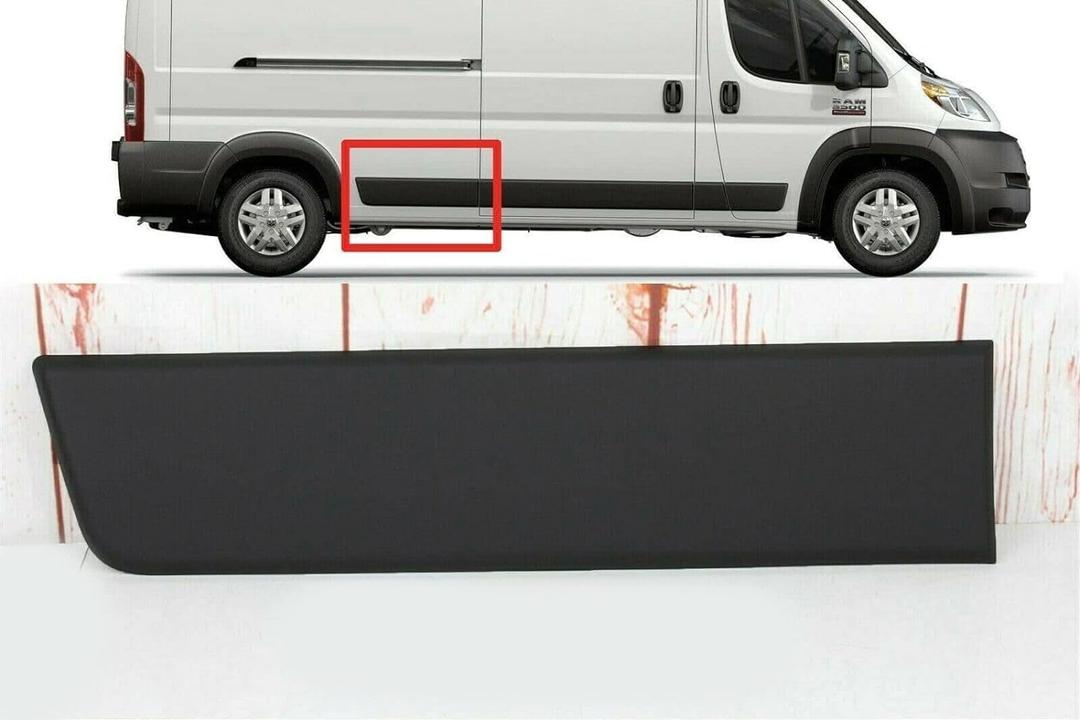 for RAM PROMASTER 2019-2025 Right Passenger Side Trim MOLDING Cover Black (Quarter Panel Long Wheel Base)