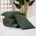 WRENSONGE Twin/Twin XL Comforter Set - 2 Pieces Deep Forest Comforter Prewashed Soft Lightweight for All Seasons,Fluffy Down Alternative Twin XL Comforter with 1 Pillow Sham