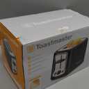 Toastmaster 2-Slice Toaster - Black with Stainless Steel - Kitchen Essential for Sandwich Bread & Breakfast Toast - Toaster with Wide Slots, High Rise Toast Lift & Cool-Touch Exterior