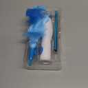 360 Spin Hurricane Adjustable Electric Feather Duster Vacuum Cleaner Battery Operated with Touch Button, Larpipao Blue Multifunction Electric Duster
