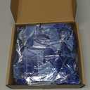 Zhengmy 8 Pcs Long Glitter Velvet Bow Christmas Ornament, 12 x 20 Inch Sparkly Twist Tie Bow Large Cabinet Ribbon Decoration for Xmas Tree Topper Garland Wreath Gift Wrapping Craft Holiday (Navy Blue)