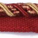 BEL AVENIR 0.27 inch 13Yards Twisted Lip Cord Trim Basic Sewing Luxury Multicolor Handmade Crafts DIY Crafts Decoration Edge Piping Embellishments (Red)