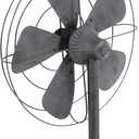Deco 79 Metal Fan Decorative Sculpture Home Decor Statue, Accent Figurine 15" x 8" x 18", Black