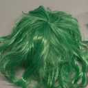 MIAHART Green Short Bob Wig and Sunglass Set, Neon Colored Wigs Costume Colorful Cosplay Wigs Daily Party Hairpieces for Bachelorette Glow in The Dark Neon Party Favors Halloween Decorations Supplies