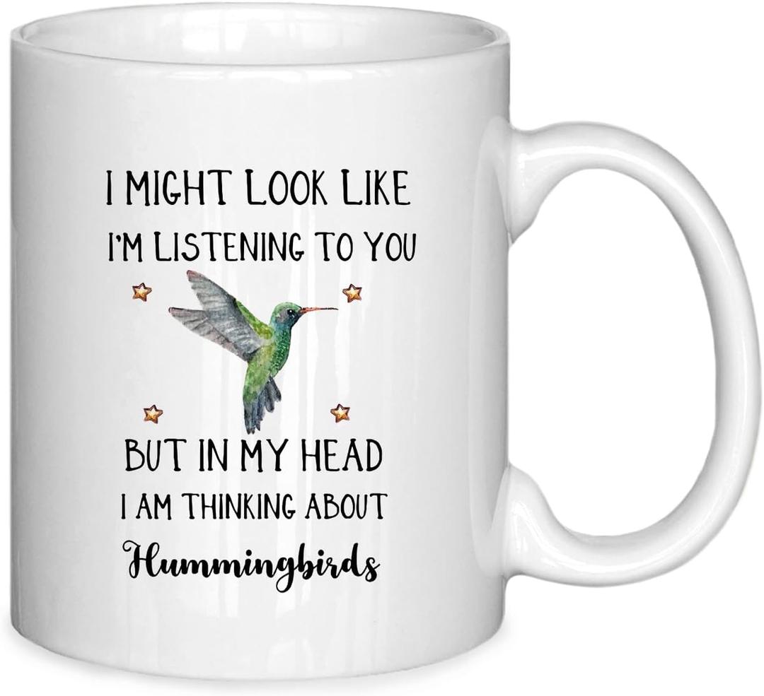 Hummingbird Mug, Hummingbird Coffee Mug, Hummingbird Gifts for Women, Hummingbird Gifts for Hummingbird Lovers, Funny Hummingbird Ceramic Coffee Mug 11 oz