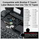 Labelife 24mm Black Label Tape TZe-355 Replacement for Brother P Touch TZe TZ Tape 24mm 0.94 Laminated White on Black TZe355 for Brother Ptouch PT-D600 PT-D610BT PT-P710BT Label Maker, 4-Pack