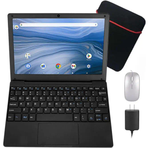 HBESTORE 10.1Inch Laptop,Quad-Core Processor with Android 12.0 OS,2GB RAM,64GB EMMC,Built-in Camera,WiFi,USB Interface,Tpye-C Charging for Learning and Entertainment (Black 2GB+64GB)