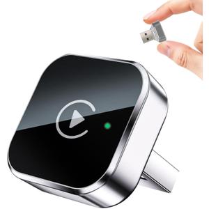 Mini Wireless CarPlay Adapter for iPhone, 2025 Upgrade Wired CarPlay to Wireless, Mini USB Design for Cars with Built-in Wired Apple CarPlay, Plug and Play, Fast Stable Connection Car Play for iPhone