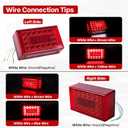 LIMICAR Trailer Lights LED Kit, 6" Boat Trailer Lights LED Submersible Kit, Boat & Utility Trailer Kit w/25ft Wiring