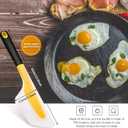 2 Pieces Omelette Spatula Kitchen Turner Silicone Flip and Fold Omelette Turner for Kitchen Omelet Pancake Crepes(Red and Yellow)