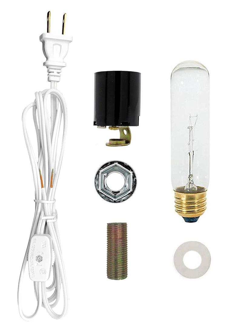 Creative Hobbies® ML1-B6 Large Christmas Tree Wiring Kit, 40 watt Bulb, Standard (Edison) Base, Great for Lighting Large Size Objects