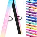 8FT Folding Balance Beam -Gymnastics Floor Beam -Gymnastics Equipment for Kids,Wood core- Anti-Slip Bottom and Carrying Bag for Home