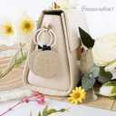 Framendino, Sublimation Blanks Keychain Linen Key Chains Transfer Rings for DIY Craft Making