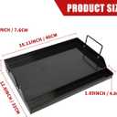 18’’ x 12’’ Nonstick Griddle for Gas or Charcoal Grill, Universal Flat Top Great for Parties, Camping & Tailgating