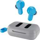 Skullcandy Dime In-Ear Wireless Earbuds, 12 Hr Battery, Microphone, Works with iPhone Android and Bluetooth Devices - Grey/Blue