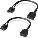 EZDIY-FAB Adapter Cable for Corsair RGB HUB, Lighting Node CORE, Commander CORE and iCUE Commander CORE XT, Smart RGB Lighting, Connect to Any 5V 3-Pin ARGB Devices (2 x 10cm)