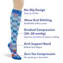 Nurse Yard Compression Socks for Nurses - Women & Men - 20-30mmHg Graduated Compression, Zero-Toe Compression, For Medical Staff, Nursing, Athletic Support Such As Running, Cycling, Hiking - 1 Pair S-M
