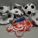 6 Pack Classic Soccer Balls Size 5/4/3 Includes Ball Pump and Net BagSoccer Training Ball Practice for Kids and AdultsCompetition Soccer for Indoor Outdoor