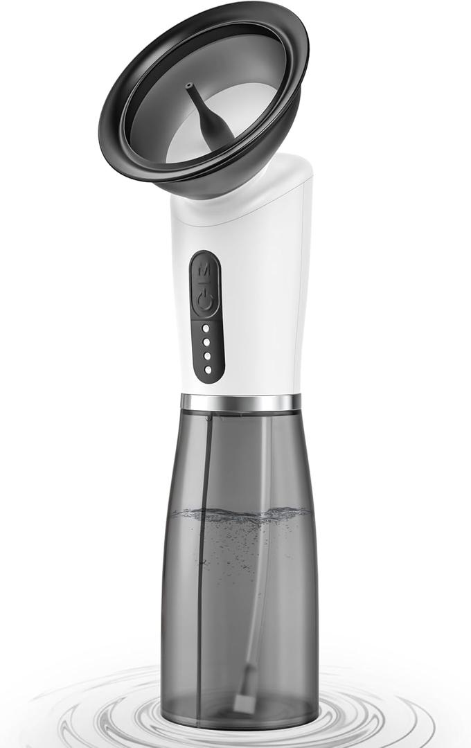 Ear Wax Removal Kit Electric Ear Cleaner Tool - Integrated Water Tank, Single-Hand Operation Earwax Remover, Ear Irrigation Flushing System with 4 Levels & Soft Silicone Tips, Safe for Family Use