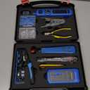 Professional Network Tool Kit, ZOERAX 14 in 1 - RJ45 Crimp Tool, Cat6 Pass Through Connectors and Boots, Cable Tester, Wire Stripper, Ethernet Punch Down Tool