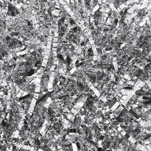 1LB Silver Crinkle Cut Paper Shred Filler, Paper Shreds for Basket Fillers, Birthday, Gift Wrapping, Anniversary, Wedding, Graduation, Thanksgiving, Christmas Gift Decor Party Filler