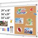 WALGLASS Combination Magnetic Whiteboard & Corkboard, 20"x30" Combo for School, Office & Home, Dry Erase Board with Removable Tray, Pins, Eraser, Markers & Magnets
