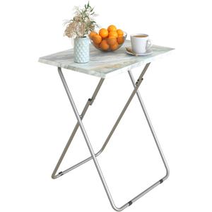 Garden 4 you Portable Folding TV Tray Dinner Snack Trays Table Portable Foldable Table Small Sofa Bedside Tables with Light Weight, 15 x 18.9 x 26 in(Smoky Grey,1PC)