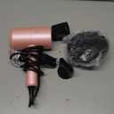 slopehill Professional Ionic Hair Dryer, Powerful 1800W Fast Drying Low Noise Blow Dryer with 2 Concentrator Nozzle 1 Diffuser Attachments for Home Salon Travel (Pink)