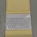 Disonbeir Backlit Keyboard Case for iPad mini 7 (A17 Pro 2024), iPad mini 6th Generation 2021 Case with Rainbow Backlight Detachable Keyboard Cute Candy Color,Yellow+White