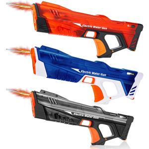 3Packs Electric Water Gun for Kids & Adults, Automatic Fill Up, Powerful Squirt Guns with 28-32 FT Long Range, Summer Outdoor Pool Beach Water Pistol/Blaster Toys