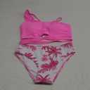 Queenstyle Girls Swimsuits Bikini Set Kids Cutout Bathing Suit Bikini Top Two Piece Girls' Swimwear 13-14Y Pink