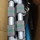 SereneLife 40" Foldable Mini Trampoline for Adults - Compact Fitness Rebounder with Adjustable Foam Handle, Exercise Trampoline with Max Load 330lbs, Indoor/Garden Whole-Body Workout (Sky Blue)