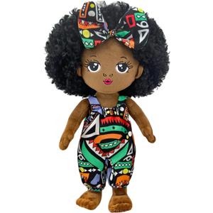 Black Baby Doll s Soft Doll, 12 Black Dolls African American Ba by Dol l Soft Baby Doll,Plush Doll s Girls Black Baby Dolls for Christmas
